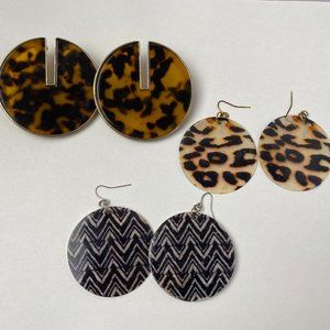Assorted Shell Fashion Earrings 3 pairs